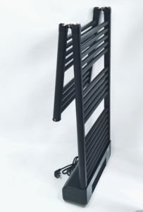 Sèche-serviettes électrique 2100W à économie d'énergie, avec ventilateur, contrôlable par application, design plat et droit en métal, à poser au sol ou mural - Product Image 6
