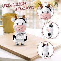 Jouet en crochet fait main de haute qualité, design Art Déco, poupée chat, vache, hippopotame en crochet, objets décoratifs