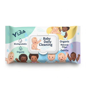 Benutzerdefiniertes Logo Private Label Baby-Feuchttücher Fabrik Großhandel OEM Bio-Feuchttücher für empfindliche Haut Sanfte Neugeborenenpflege Reinigungstücher - Product Image 2