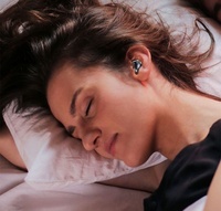 Earbud MD538 gigi biru tidur, earphone nirkabel antiair tidak terlihat, Headphone TWS konduksi tulang suara HIFI