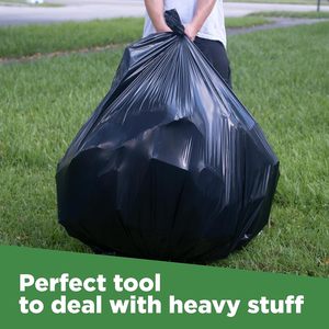 Sacs poubelle robustes de 95-96 gallons (lot de 25) - Sacs poubelle noirs extra larges pour poubelles de 90-100 gallons - Product Image 5