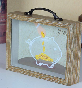 Alcancía <span class=keywords><strong>de</strong></span> Madera Personalizada con Asa para Niños, Linda Alcancía para Niños - Product Image 2