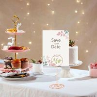 Numéros de table élégants et durables en fil métallique pour mariages et anniversaires - Clips pour cartes de table et supports pour photos