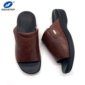Claquettes en cuir microfibre Ideastep, sandales avec soutien de la voûte plantaire, amortissantes, <span class=keywords><strong>anti</strong></span>-chocs, antidérapantes, pour hommes - Product Image 2
