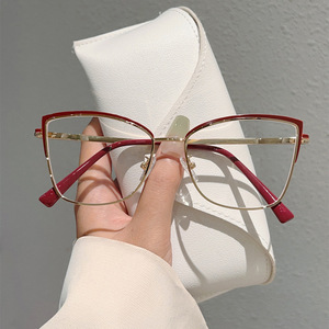 Lunettes <span class=keywords><strong>de</strong></span> <span class=keywords><strong>vue</strong></span> anti-lumière bleue pour femmes, monture en métal au design élégant, multicolores, surdimensionnées, carrées - Product Image 1