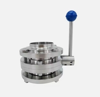 3A/SMS/DIN hygiène de qualité alimentaire 3/4 ''SS304 vanne à boisseau sphérique flottante manuelle soudure sanitaire support de dégagement rapide pince Tc virole