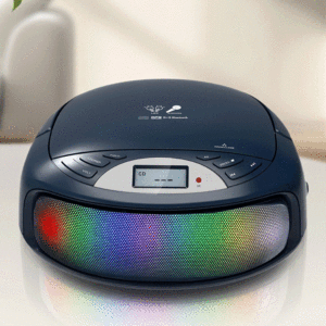 Portable <b>CD</b> <b>Player</b> Boombox <b>with</b> Colorful LED Lights BT Wireless Karaoke Mic MP3 FM Radio Remote Control Home Party - Product Image 2