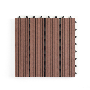 Nguồn bán buôn vuông Châu Á ngoài trời lồng vào nhau WPC decking không thấm nước chống ăn mòn tự lát sân thượng sân tầng - Product Image 1