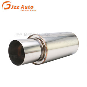 Modificado <span class=keywords><strong>Car</strong></span> Exhaust Pipe Performance Straight Round 2.5 "a 4.5" Stainless Steel Racing <span class=keywords><strong>Silencer</strong></span> Universal Exhaust <span class=keywords><strong>Silencer</strong></span> - Product Image 1