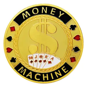 Nuovo arrivo Poker Money machine regalo Souvenir moneta d'oro in metallo Golden sfida moneta moneta