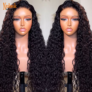 阿里巴巴热门供应商女式卷发蕾丝假发水深波浪13x4 13x6高清前额假发真人发造型 - Product Image 2