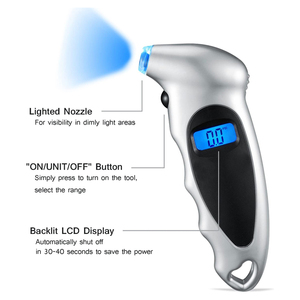 Manómetro Digital <span class=keywords><strong>de</strong></span> presión <span class=keywords><strong>de</strong></span> <span class=keywords><strong>aire</strong></span> para neumáticos, pantalla LCD para coche, camión y bicicleta, 150 PSI, 4 Ajustes - Product Image 2