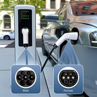 Câble de charge EV 5M TPU 1 Phase Type 2 62196 IEC 32A Mode 3, câble de charge pour voiture électrique AC, pour remplacement/réparation