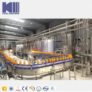 Factory full automatic ice tea processing drink concentrate fruit juice filled machine production line