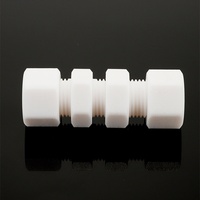 Connecteur de cloisonnement en PTFE à passage direct, résistant aux hautes températures, aux acides et aux alcalis, fabriqué en Chine continentale