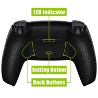 Kit de remappage 3D texturé Splashing Remappable Rise 2.0 avec support de bouton arrière pour manette PS5 BDM 010 & BDM 020