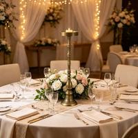 Chandelier sur pied en fer de style bambou vintage de 66,5 cm pour mariages, supports à fleurs pour églises, cours et allées