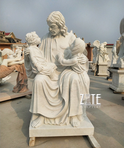 Nuevo artículo, escultura de mármol blanco tallada a mano de tamaño real, Jesús - Product Image 6