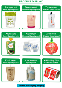 Pochettes souples à bec verseur 150 ml – Sachets Doypack en plastique avec bec verseur - Product Image 3