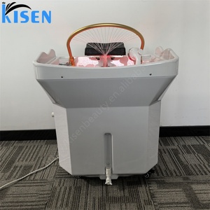 Kisen Eco-Friendly <b>Head</b> Spa Basin Lightweight Portable Japanese <b>Style</b> Design Shampoo Sink Salon Mobile Bowl with 60L Water tank - Product Image 1
