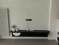 Table basse flottante minimaliste italienne en bois massif et meuble TV mural – Ensemble de meubles modernes pour petit salon, salle à manger ou maison