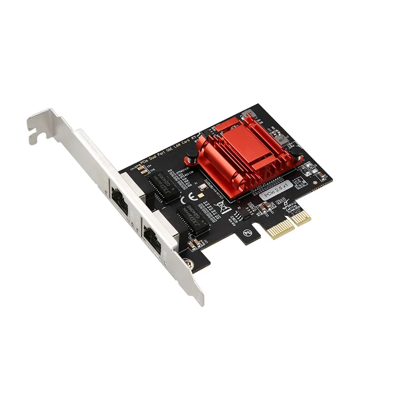 दोहरी पोर्ट PCIe गीगाबिट एनआईसी 10/100/1000M एडाप्टर नेटवर्क कार्ड PCIe1X 1G Intel82575 और 6 सर्वर एडाप्टर