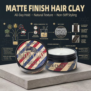 Großhandel Langanhaltende Flauschige Matte Haarpaste mit Starkem Halt für Männer Friseursalon Nicht-Fettige Textur-Pflege - Product Image 5