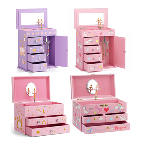 Boîte à <span class=keywords><strong>musique</strong></span> en bois rectangulaire à manivelle, avec figurine de ballerine rotative, pour bijoux, durée sonore 120 secondes, Ever Bright Beauty - Product Image 5