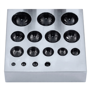 Bloque de hierro para troquelado de 12 cavidades con acabado espejo, molde de forma irregular para fundición de joyas, herramientas DIY SUNTOOLS/STIPL Modelo 269K para fabricación de moldes - Product Image 1