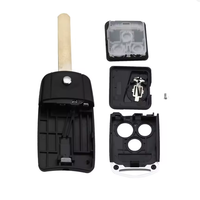 Coque de remplacement de clé de voiture noire à 4 boutons en ABS de haute qualité pour Acura Civic Accord Jazz CRV HRV 2009-2014, étui rabattable