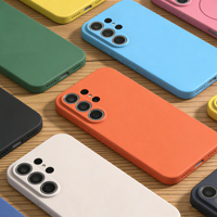 Étui en silicone liquide de haute qualité, microfibre, antichoc, pour Samsung S25 ULTRA S26 PLUS S24 Series, coque en silicone