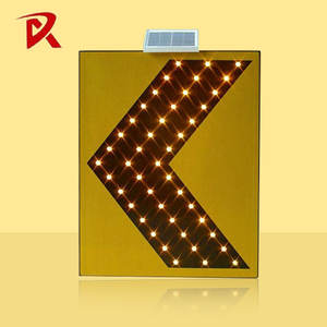 <span class=keywords><strong>Señal</strong></span> de Tráfico de Seguridad Vial Personalizada, con Energía Solar, Intermitente Amarilla, de Alta Visibilidad, Tipo Chevron, 600*750mm - Product Image 1