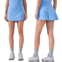 Rok Olahraga Lipit Kasual Ringan untuk Wanita dengan Saku Ponsel di Pinggang Belakang, Cepat Kering, Bernapas, Celana Pendek Rok Tenis