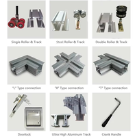 Kit de quincaillerie pour systèmes de cloisons mobiles : rails, roulettes et accessoires de suspension pour modèles 65, 85, 100
