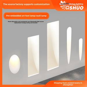 Applique <span class=keywords><strong>de</strong></span> <span class=keywords><strong>fond</strong></span> LED minimaliste pour salon chambre Villa couloir coin escalier encastré plâtre applique murale - Product Image 5