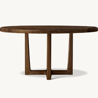 Meubles de restaurant en bois massif simple et moderne table ronde salle à manger Villa hôtel usine peut être personnalisé