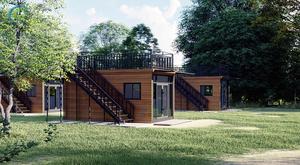 Hotel prefabbricato Villa prefabbricata Hous Mobile VIP Galaxy <span class=keywords><strong>vendita</strong></span> personalizzare finestra a parete vetro di addestramento <span class=keywords><strong>casa</strong></span> contenitore di lusso - Product Image 2