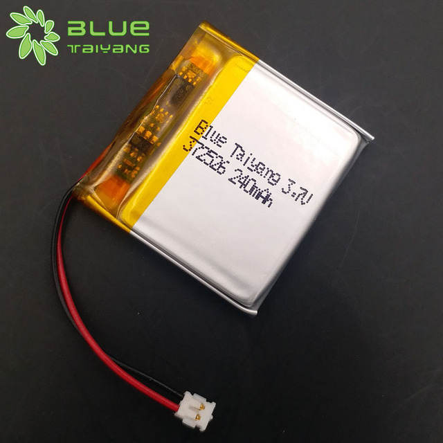 Blue Taiyang Small Li Polymer Mini Headset Battery 372526  3.7v 240mah 8.88wh Lithium Polymer Battery