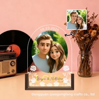 Lampe de nuit personnalisée en bois de hêtre gravé au laser et imprimé UV, ornement et cadeau romantique pour la Saint-Valentin