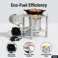Fournisseur en gros de poêles à combustion écologiques OEM personnalisées avec souffleur, chauffage portable multi-combustibles, équipement de camping