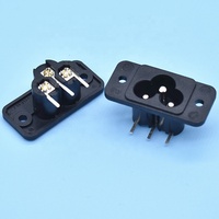 Conector AC Jack con Diseño de Mickey Mouse, Montaje en Panel PCB con Orificio para Tornillo de Montaje DB-6 LH-6 C6