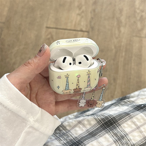 Funda para auriculares con diseño de estrella y orejas de animales pequeños, compatible con Airpods Pro 3, 2, 4 generación, funda protectora inalámbrica con Bluetooth - Product Image 4