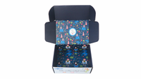 Caja de Color Personalizada, Materiales Reciclados, Caja de Embalaje para Flauta, Caja de Cartón Corrugado para Envíos, Embalaje para Correo, Pestaña Blanca con Relieve