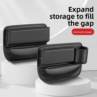 Boîte de rangement portable pour voiture en cuir PU de luxe, modèle universel, organisateur latéral de siège de voiture, vente en gros