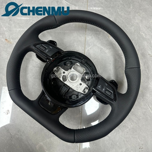 Volante de Cuero para Auto, de Fábrica, para Audi Q3 Q5 A3 S3 S8 R8 S6 S7 A4 A5 A6 A7 <span class=keywords><strong>2014</strong></span> 2015 2013 <span class=keywords><strong>S</strong></span>-<span class=keywords><strong>Line</strong></span> Sport, Base Plana - Product Image 2