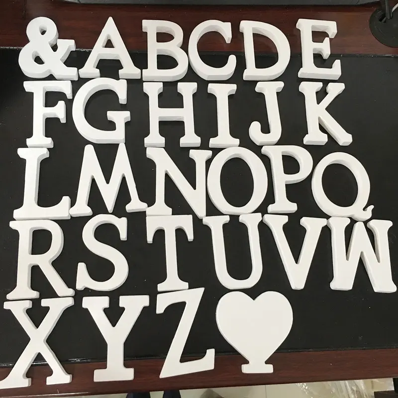 Penjualan Terbaik Modern DIY huruf kayu alfabet blok plak angka dinding untuk dekorasi kayu rumah