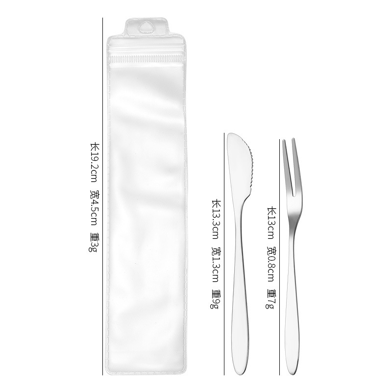 1 knife and 1 fork [Silver resealable bag]