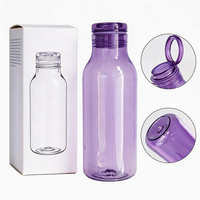 Bouteille d'eau sans BPA 400/550 ml avec sangle de transport, couvercle en Tritan, écologique, compatible lave-vaisselle, avec paille, pour adultes, hydratation saine