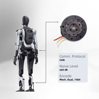 Módulo de Actuador Rotatorio con Reductor de Caja de Engranajes ZBDynamiX de 53 mm, 100 rpm, con Motor BLDC de 48 V para Robot IA o Brazo Robótico Colaborativo