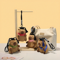 Porte-clés Capybara en peluche souple, pendentif Dr. Capibara 15cm/23cm, cadeau de remise de diplôme, souvenir d'anniversaire scolaire pour anciens étudiants